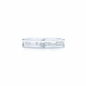 Tiffany & Co. Sterling Silver Narrow 1837 Ring